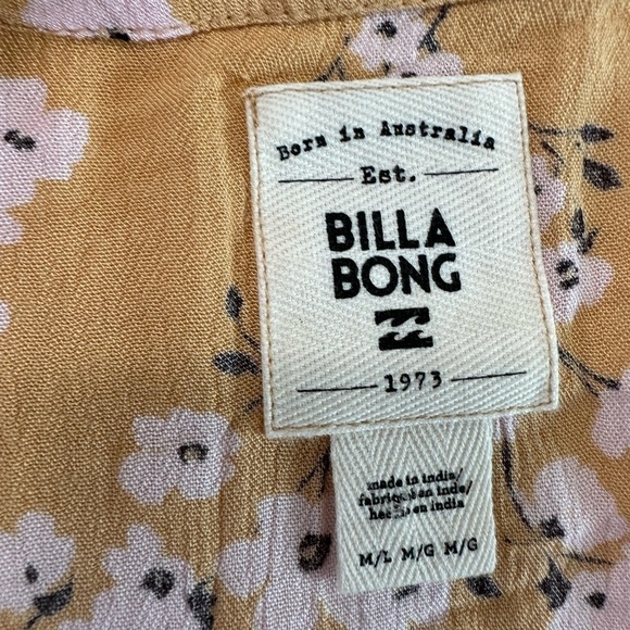 Billabong Ocean Sky Floral Belted Wrap Around Dress Size M/L - Picture 13 of 17